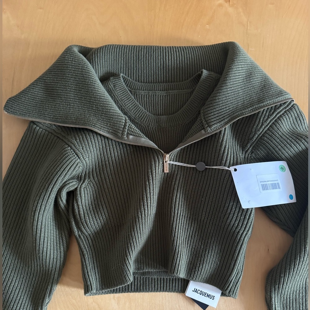 Jacquemus Khaki Green La Maille Risoul Sweater